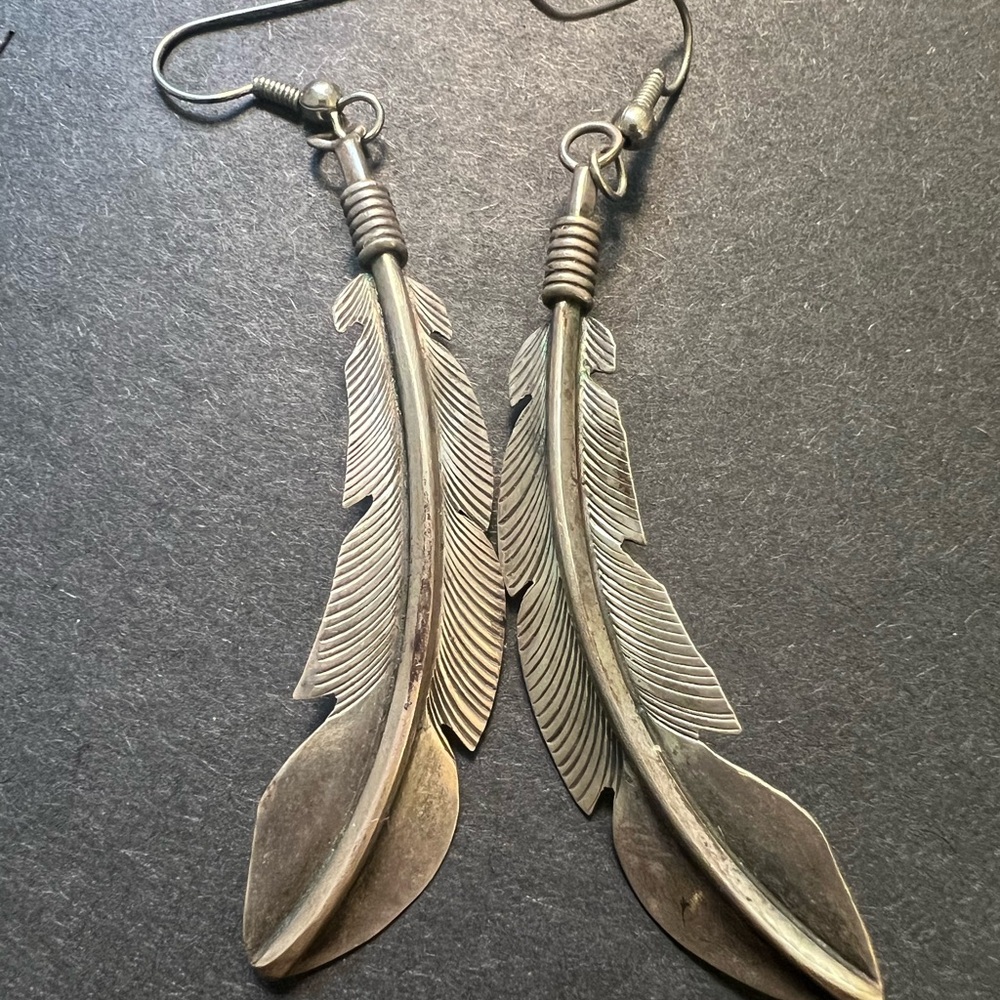 Sterling silver Navajo earrings